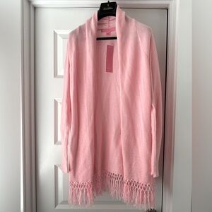 Lilly Pulitzer NWT Tasseled Cardigan - Size M - Light Pink